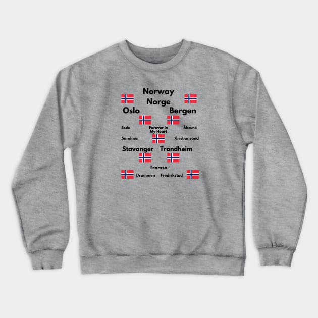 Norway Crewneck Sweatshirt by VikingHeart Designs